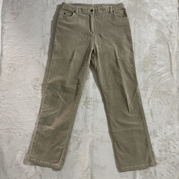 Woolrich Pants - Woolrich Corduroy Pants Womens Size‎ 8 Beige Straight Leg Stretch Casual